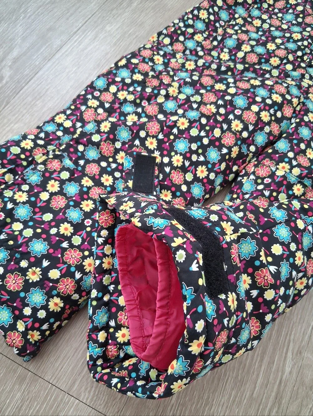 Hanna Andersson Floral Print Snow Bib Overalls 110
